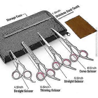 5pcs/set Dog Grooming Scissors Kit Professional Safety Thinning Shears Comb