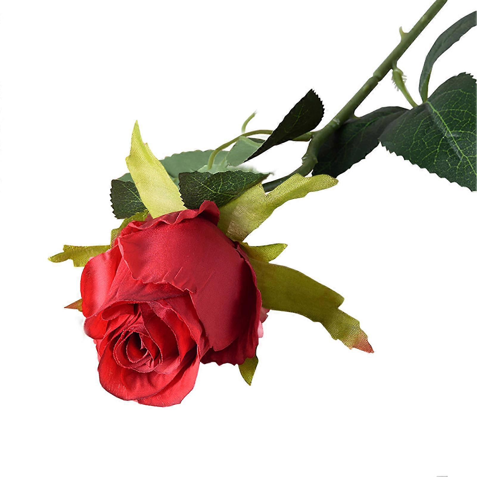 Space Saving Artificial Rose Branch with Stem for Wedding Party Decor