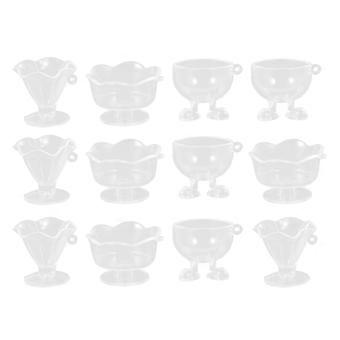 24 pezzi tazze in miniatura mini tazze gelato tazze in miniatura modello foto puntelli (stile misto)