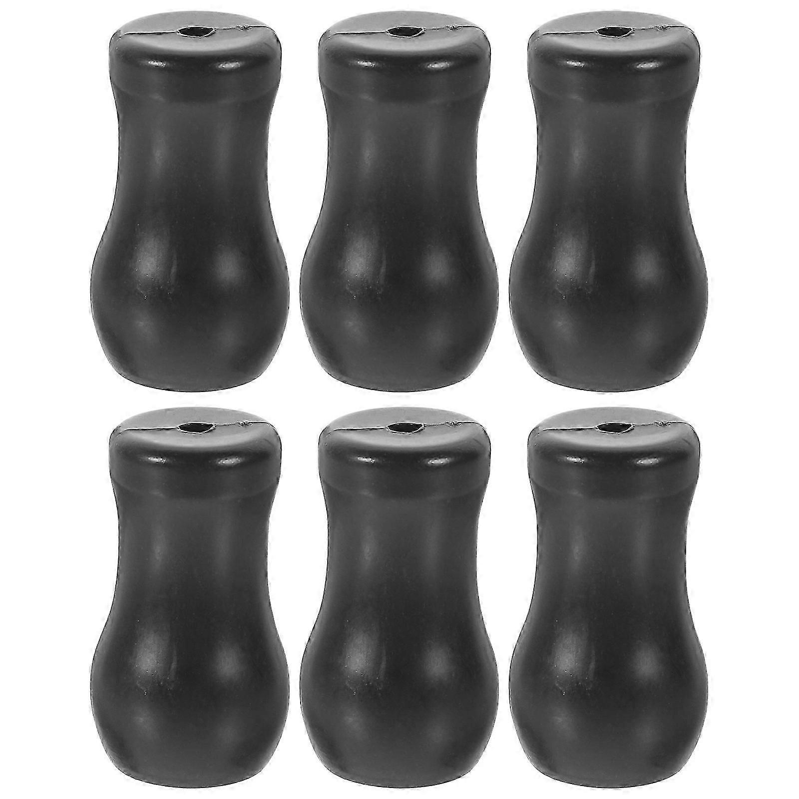 Window Blind Cord Knobs PVC Accessories for Vertical Blinds 6Pcs Black Hanging Pendants
