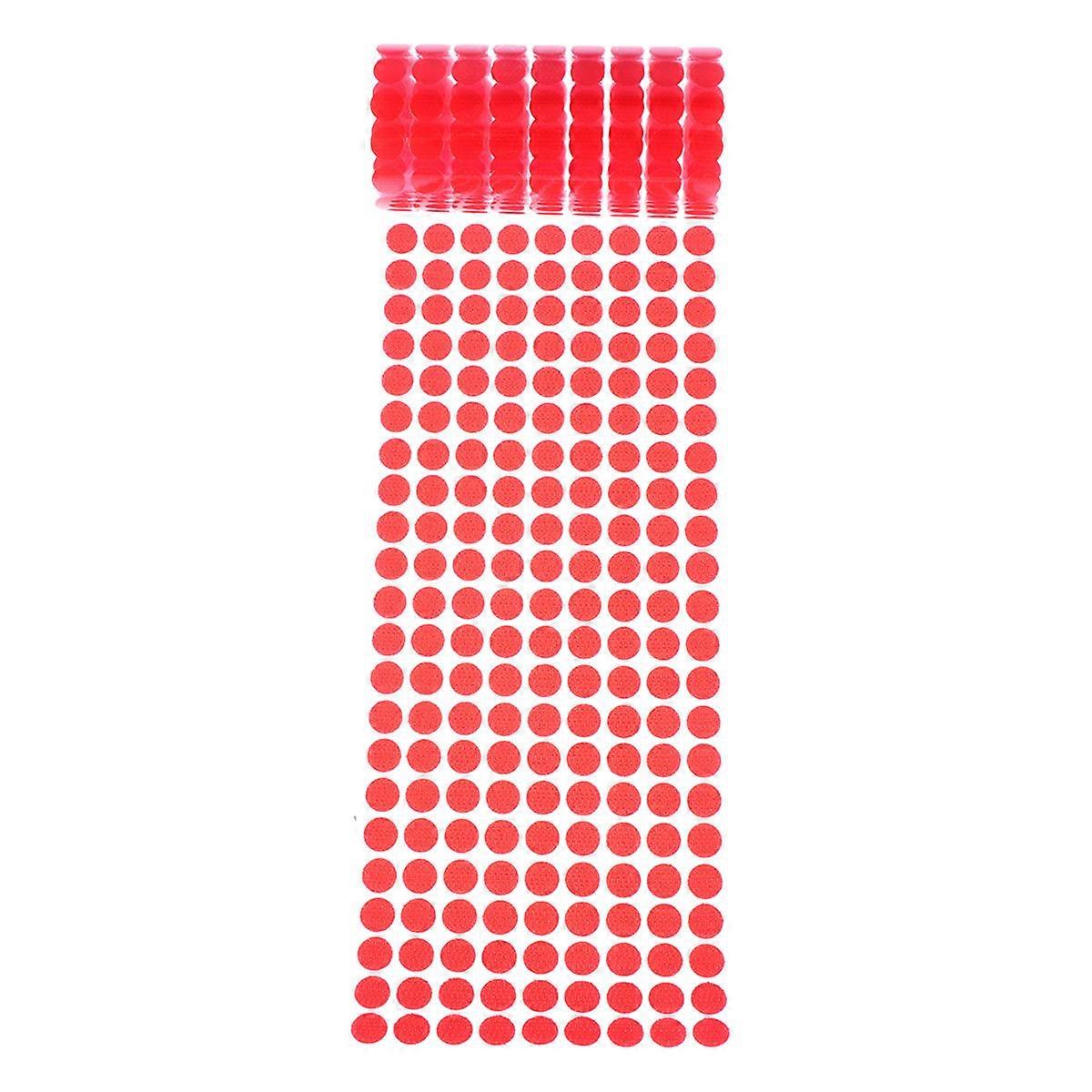 Back Adhesive Hook and Loop Dot Tape for Hook Sticking 900Pcs Red