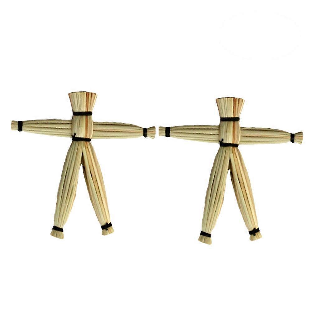 Performing Doll 2Pcs Beige Scarecrow Puppet Toy
