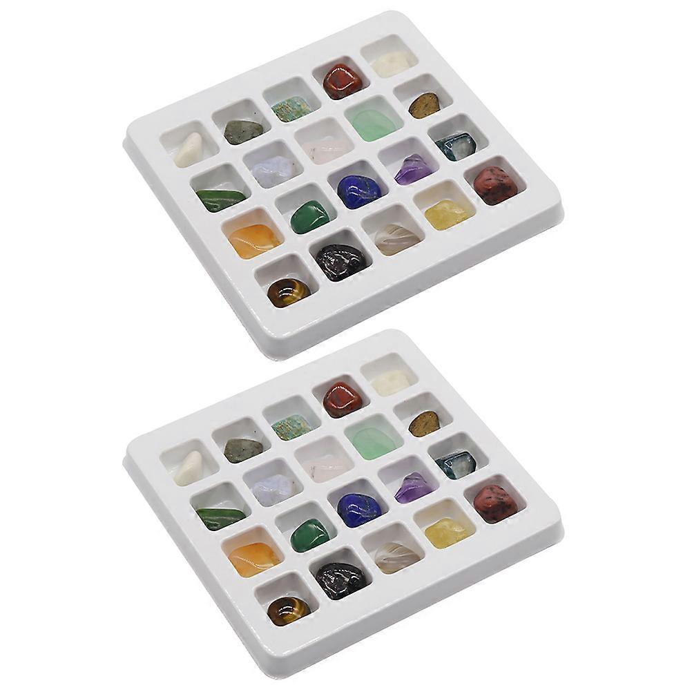 Natural Crystal Ores Display Rough Ore Specimens for Learning 2 Boxes