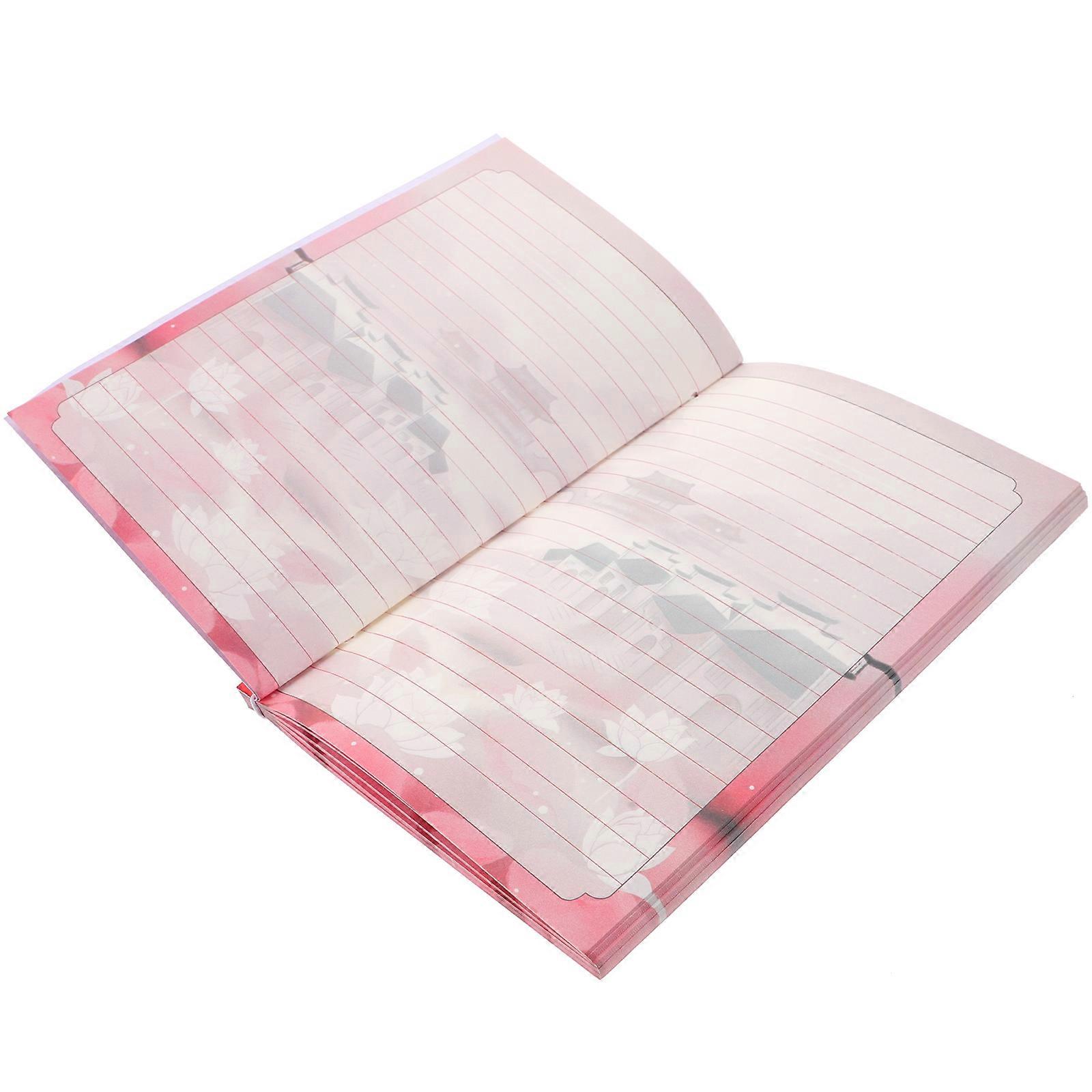 Line Bound Pink Notebook for Note Taking Daily Journal