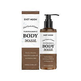 Mørk vanilje og cashmere body wash, mild rensende showergel, fugtgivende med glycerin og panthenol for glat hud, 100 ml