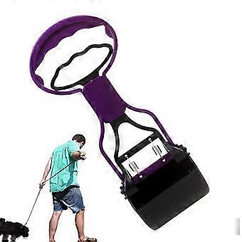 Cat Poop Scooper, Kitten Poop Grabber, SlipResistant Portable Poop Picker for Outdoor, Camping, Garden, Backyard, and Lawn, Purple QD
