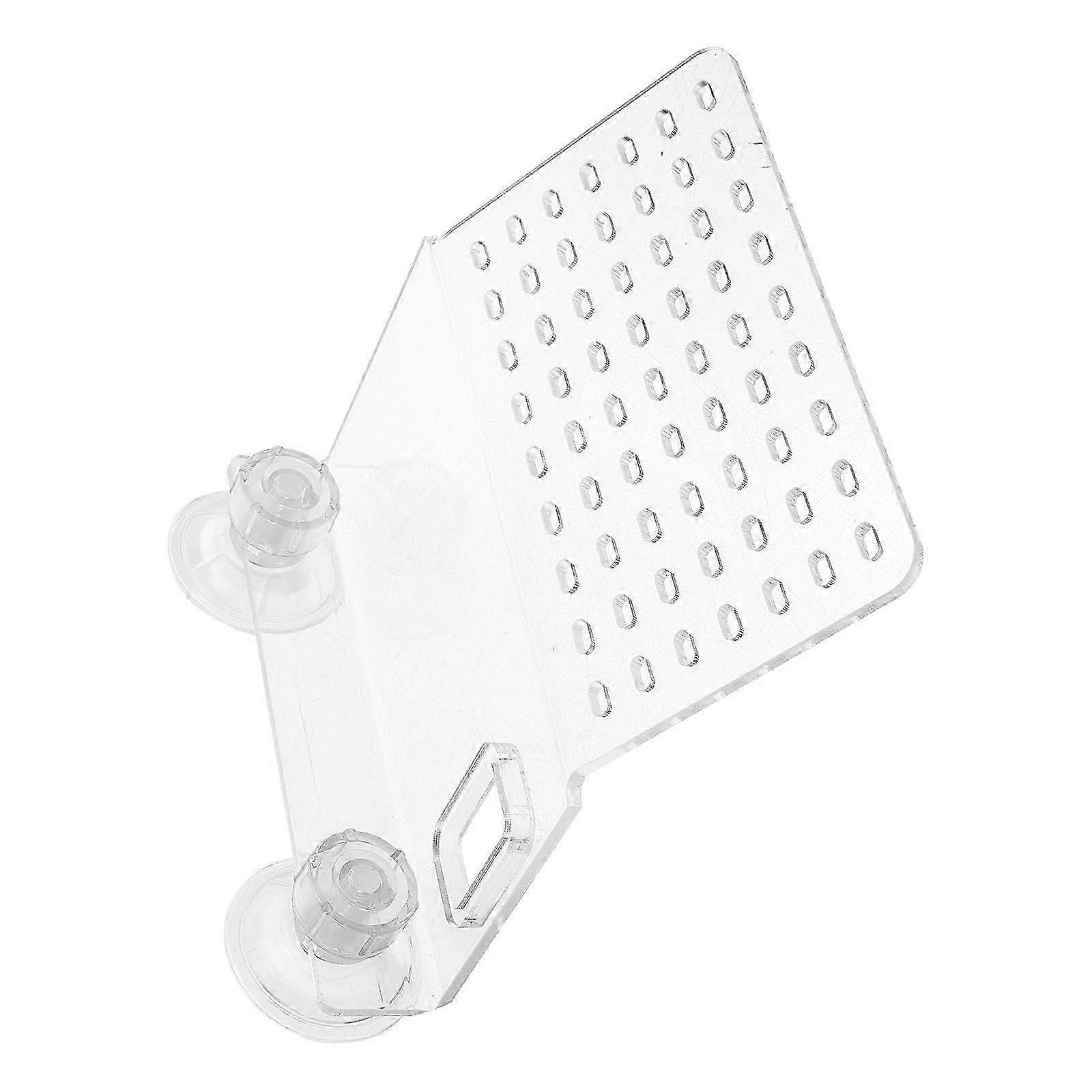 Aquarium Basking Platform Clear Acrylic Hanging Turtle 2Pcs Set