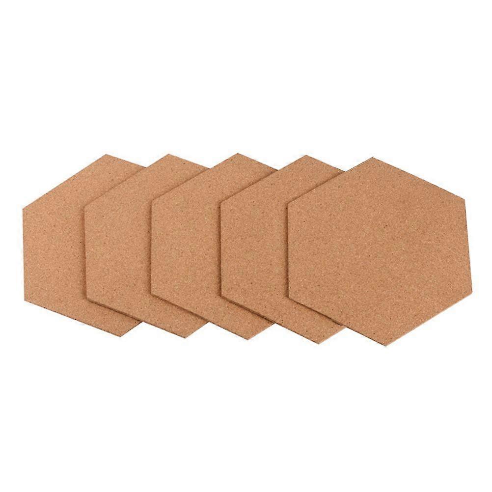 5PCS Rubber Board Hexagonal Board Cork Board