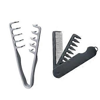 2 Stück Volumen-Haarstylingkämme mit breiten Zinken, geeignet für Männer, aus Kunststoff mit strukturierter Grifffläche, ideal für alle Haartypen. Perfekt kompatibel mit