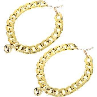 4 Stck Haustierhalsband Welpe Goldkette Hunde-Outfits Lila hundehalsband Hochzeitshalsband fr Welpen Kragen hundezubehr Dog Accessories Hund Halskette