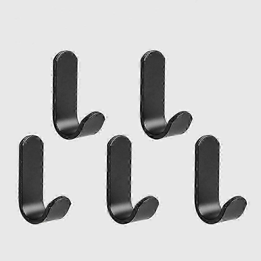 5 Pieces Black Adhesive Hook 18*65mm