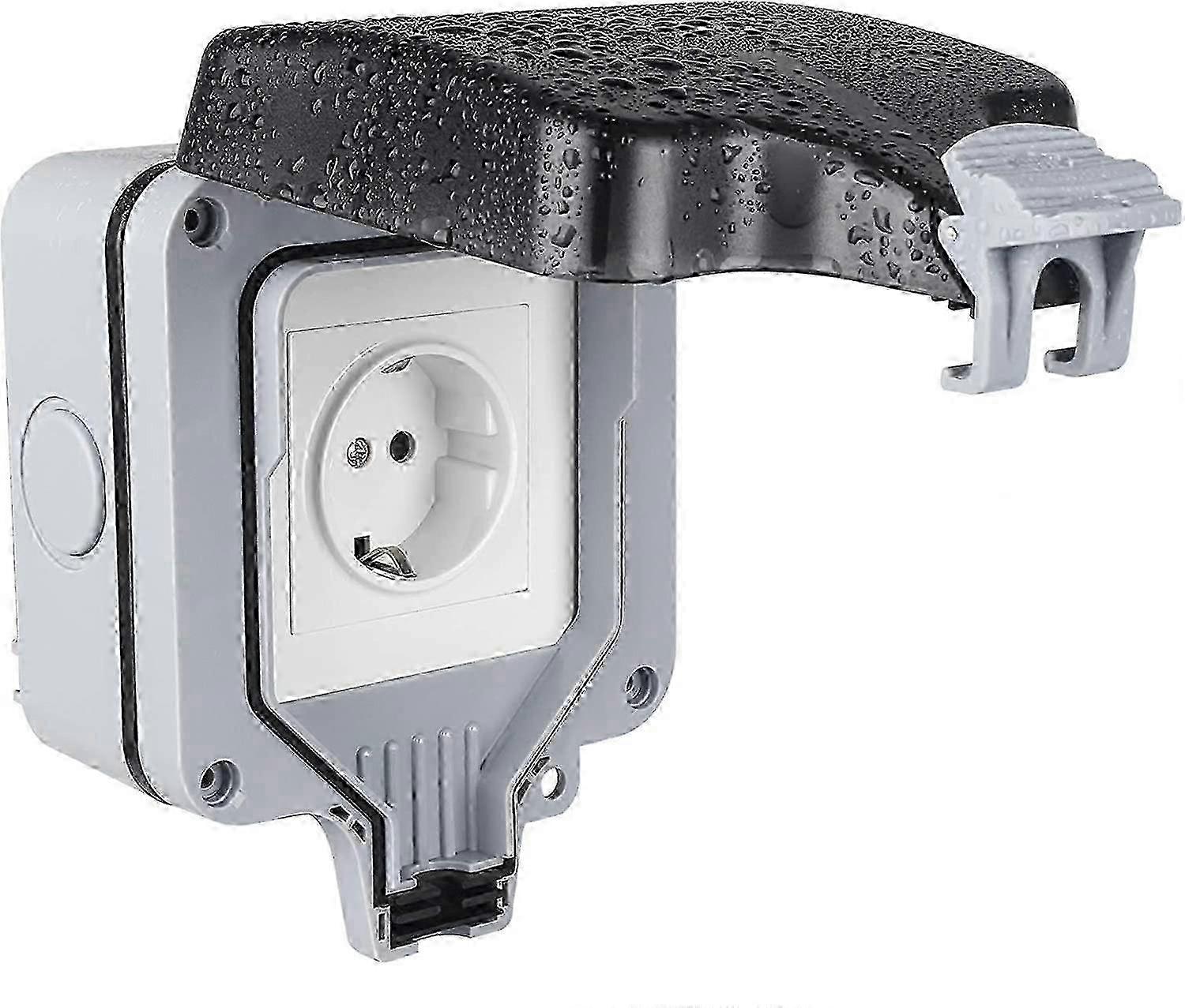 Outdoor IP66 Wall Waterproof Socket Hinged Cover