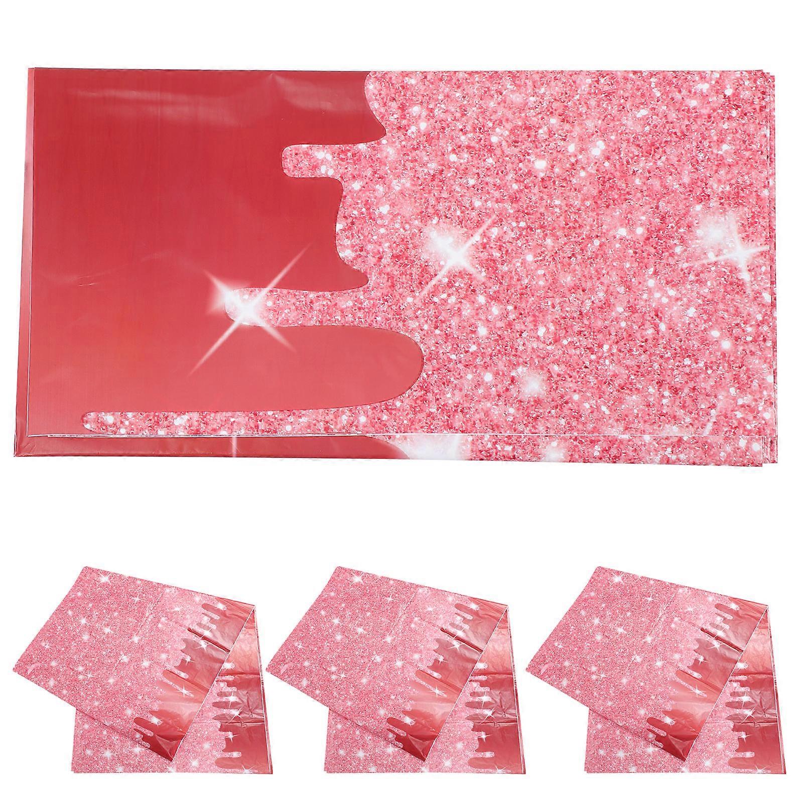 Multi Color Rectangular Tablecloth for Party Use 16Pcs Cloth