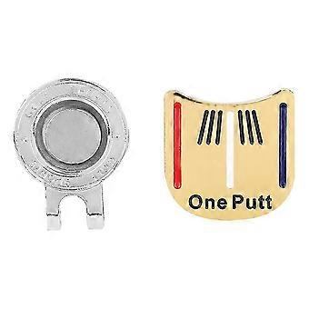 Um Putt Mini Durável Metal Magnético Bola de Golfe Marcador Chapéu Viseira Acessório (1#)