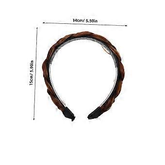 Fashionable Plaited Wig Headband Natural Look Synthetic Hair Headband for Women Head Covering Accessory