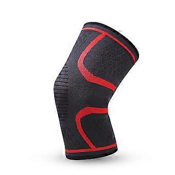2 Pack Knee Wraps for Weightlifting with Adjustable Compression Support, Small Red Elastic Fitness Wraps