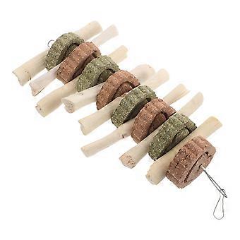 Small Animal Chew Sticks Bunny Toy for Teeth Grinding Natural 3Pcs Set