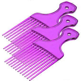 Oil Head Comb Scalp Massage Comb for Hair Use 3Pcs Purple Set