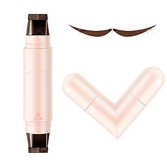 2 Pack Waterproof Winged Eyeliner Stamp Pen for Beginners, Smudge Proof, Travel Friendly Brown