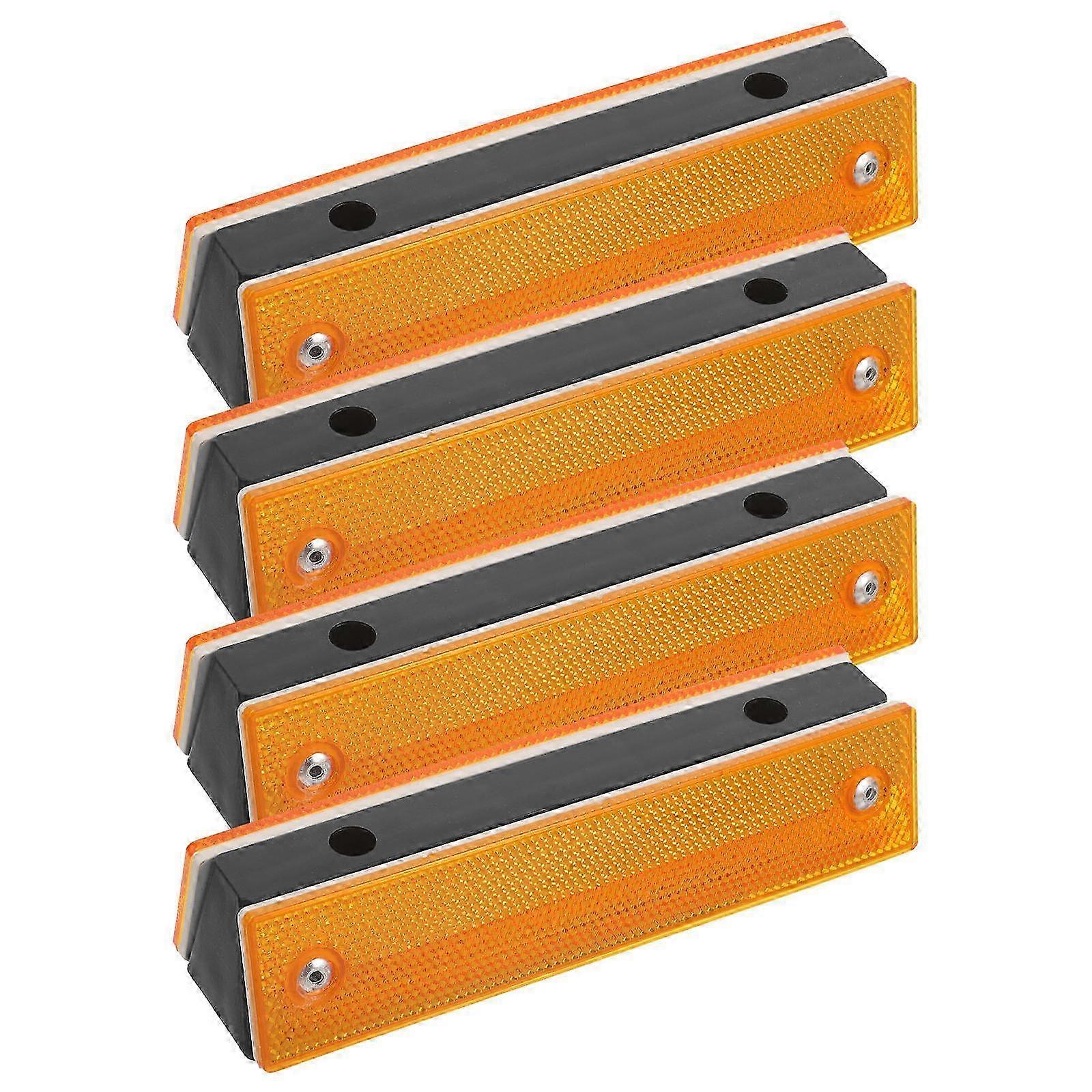 4pcs Reflective Markers Double-sided Rectangular Delineator Highway Garage Road Reflectors