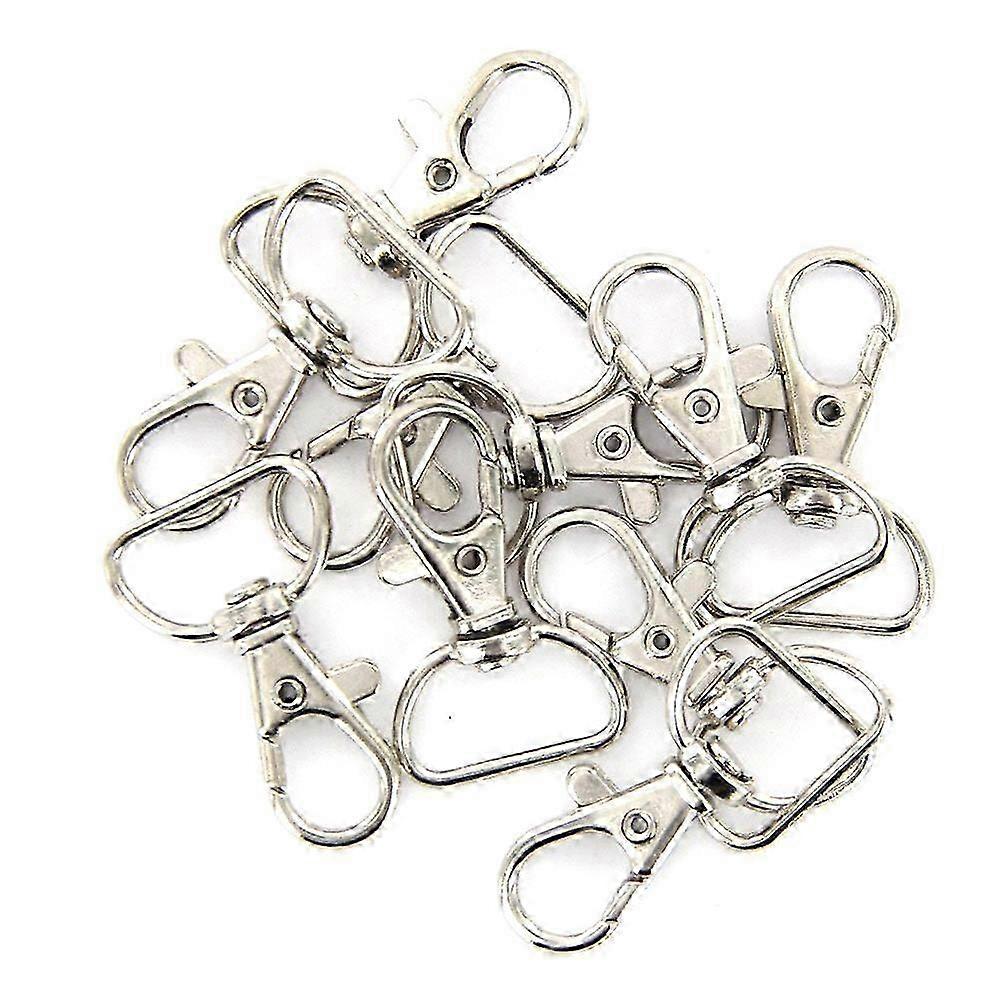 10pcs 360 Degrees Swivel Trigger Snap Hooks (Silver)