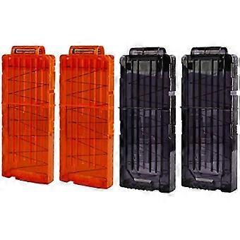 4stk blød kuglepistol klip hurtig genindlæsning klip til nerf elite serie legetøj pistol 12 kugler ammunition patron dart nerf pistol clips