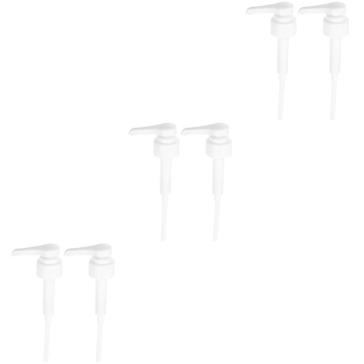 Pump Dispenser Universal Dispensing Syrup Container Quantitative Pump Head 6Pcs
