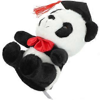 Graduation Plush Panda Doll with Doctor Cap for Decor Gift
