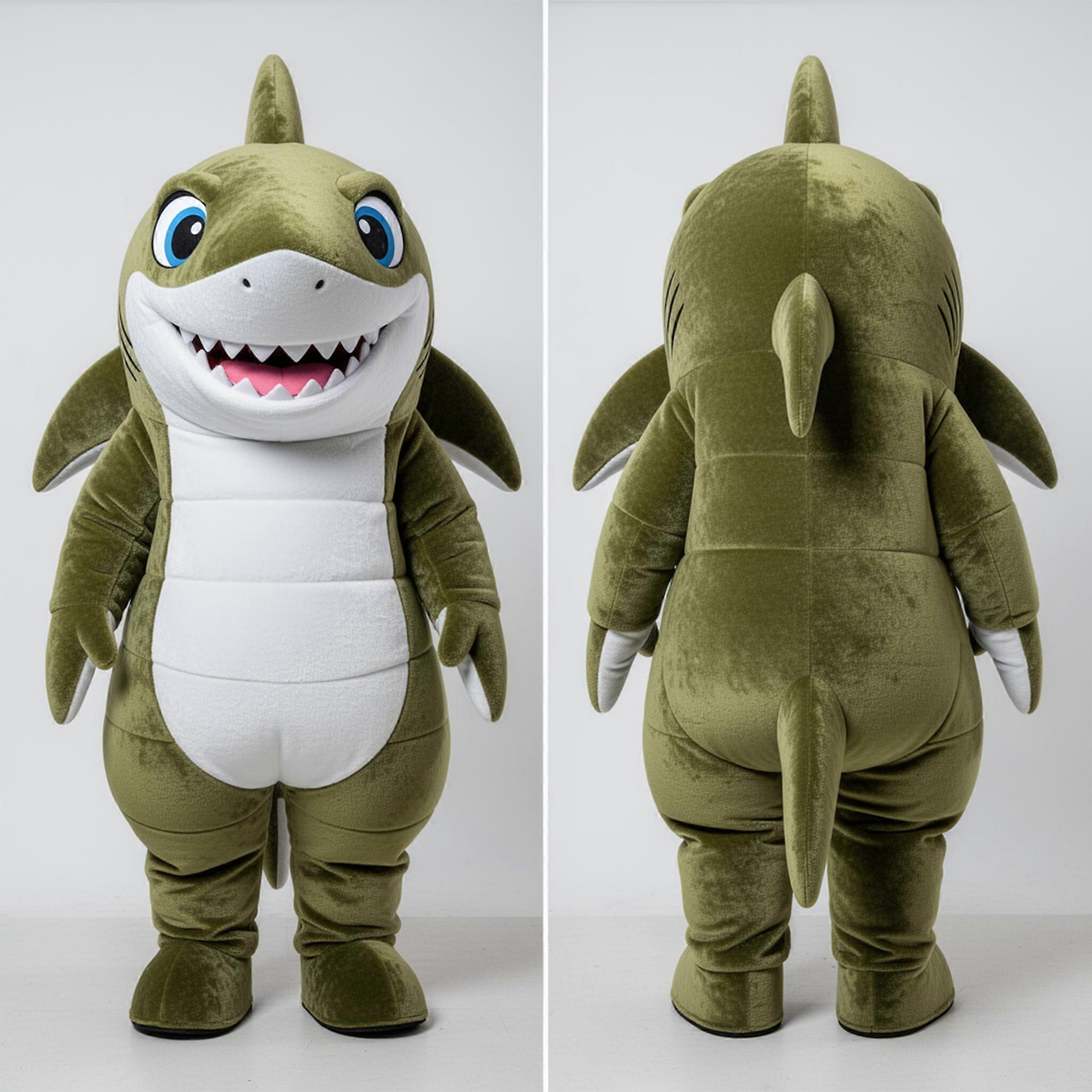 MASTICOT Olive Green Broad Shouldered Megalodon Mascot