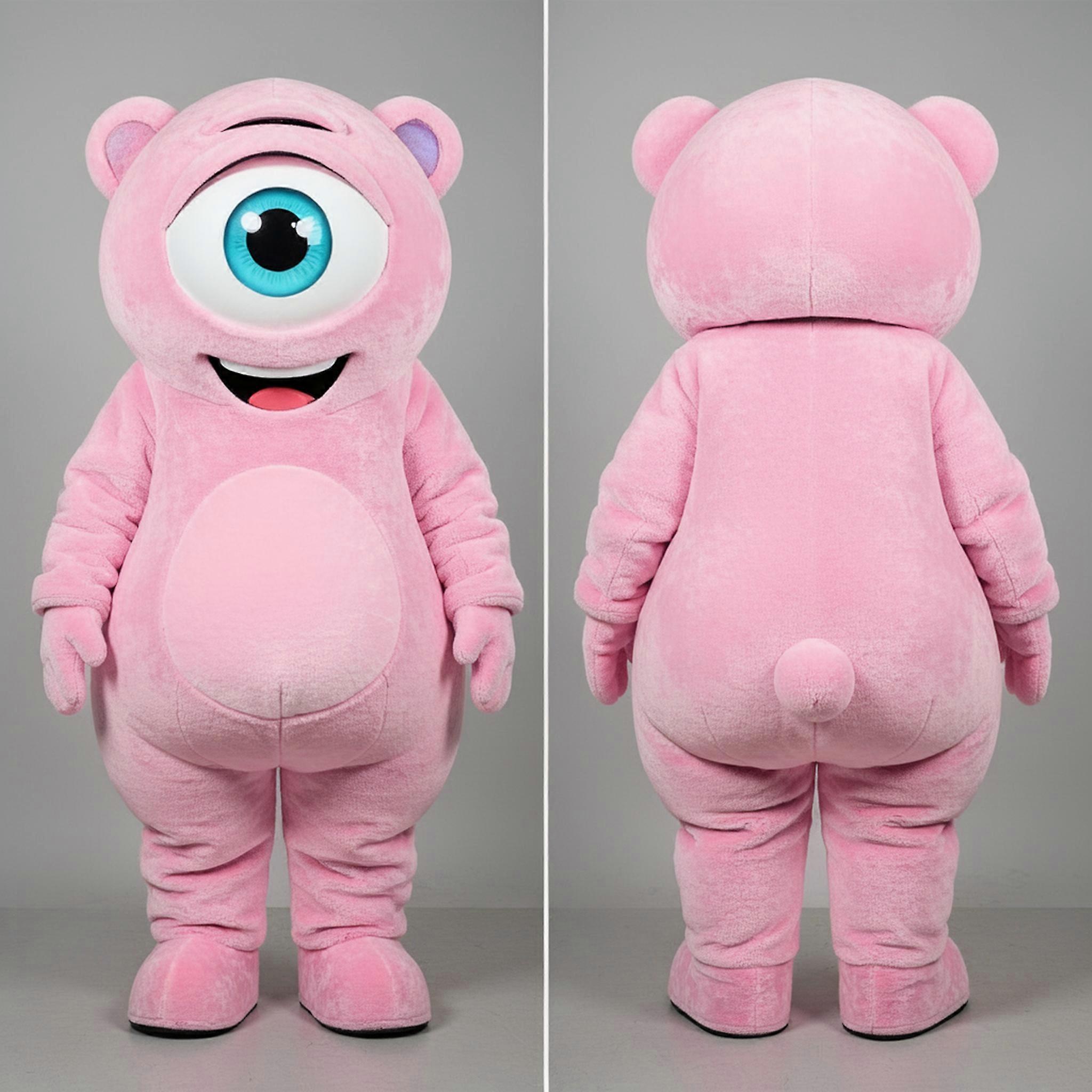 MASTICOT Pink Fuzzy Cyclops Mascot
