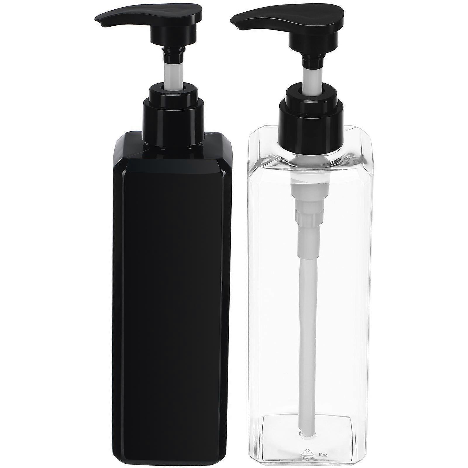 Refillable Shampoo Bottle Pump Dispenser for Storage Use 2Pcs Multi-Color
