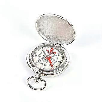 1PCS Pocket Watch Flip Compass Portable Hiking Navigation Compass Compass Keychain
