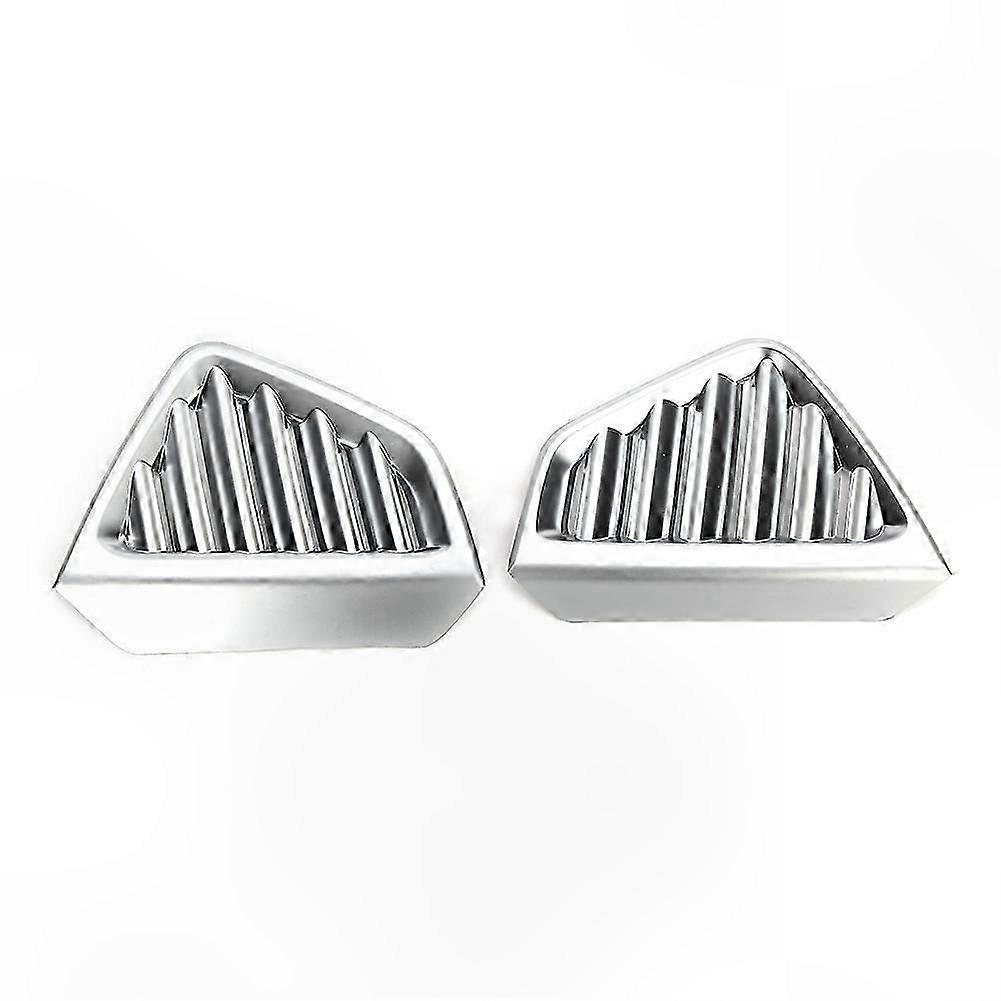 2-Pack Chrome Plated Air Vent Covers for Dashboard Side Outlets