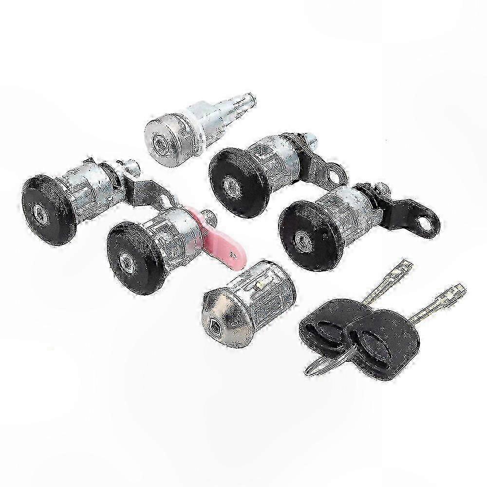 6Pcs Ignition Lock Set with 2 Keys compatible with compatible withd Transit Mk5 1994-2000