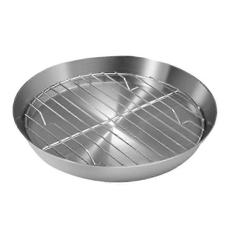 Stainless Steel Grill Plate with Mesh Rack Multi-Function Baking Pan