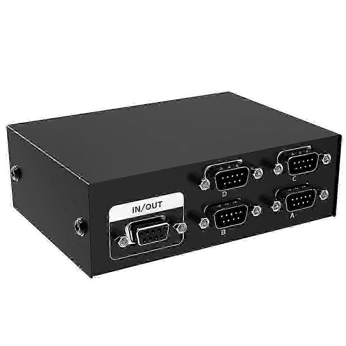 RS232 Switch 4 in 1 Out RS232 Serial DB9 Pin Switcher 4x1 compatible with PC Console Printer Sharing Selector Controller