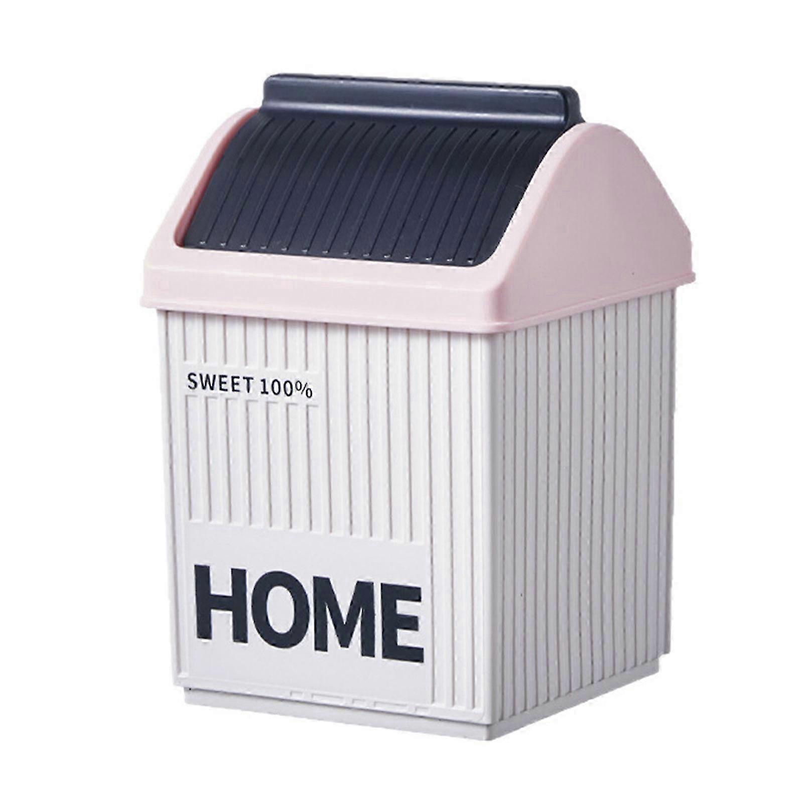 Compact Lid Waste Bin PP Desktop