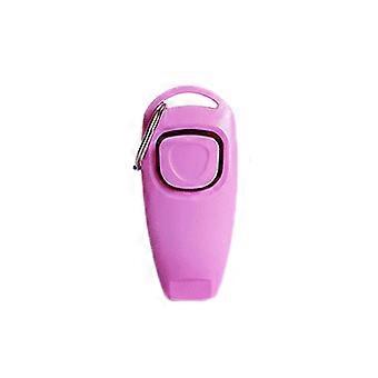 Pet Dog Whistle And Clicker Puppy Stop Barking Training Aid Tool Clicker Portable Trainer Pet Products Supplies 1 Pc - pink