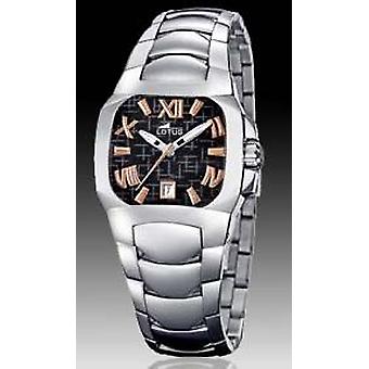 R. Lotus-Code sra(p) ac e.negnar Quarz Analog E-Uhr mit Edelstahl Armband 15506/6