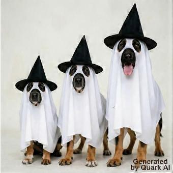 Halloween-Party-Kostüm, Hunde-Geister-Umhang-Kostüm