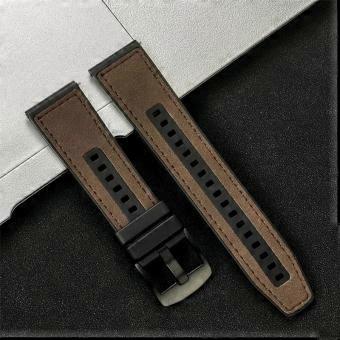 Leren siliconen bandje voor de Samsung Galaxy Watch 3 45mm, bandbreedte 22mm. Geschikt voor de Huawei Watch GT 2e/GT2/GT en de Redmi 3 Lite.