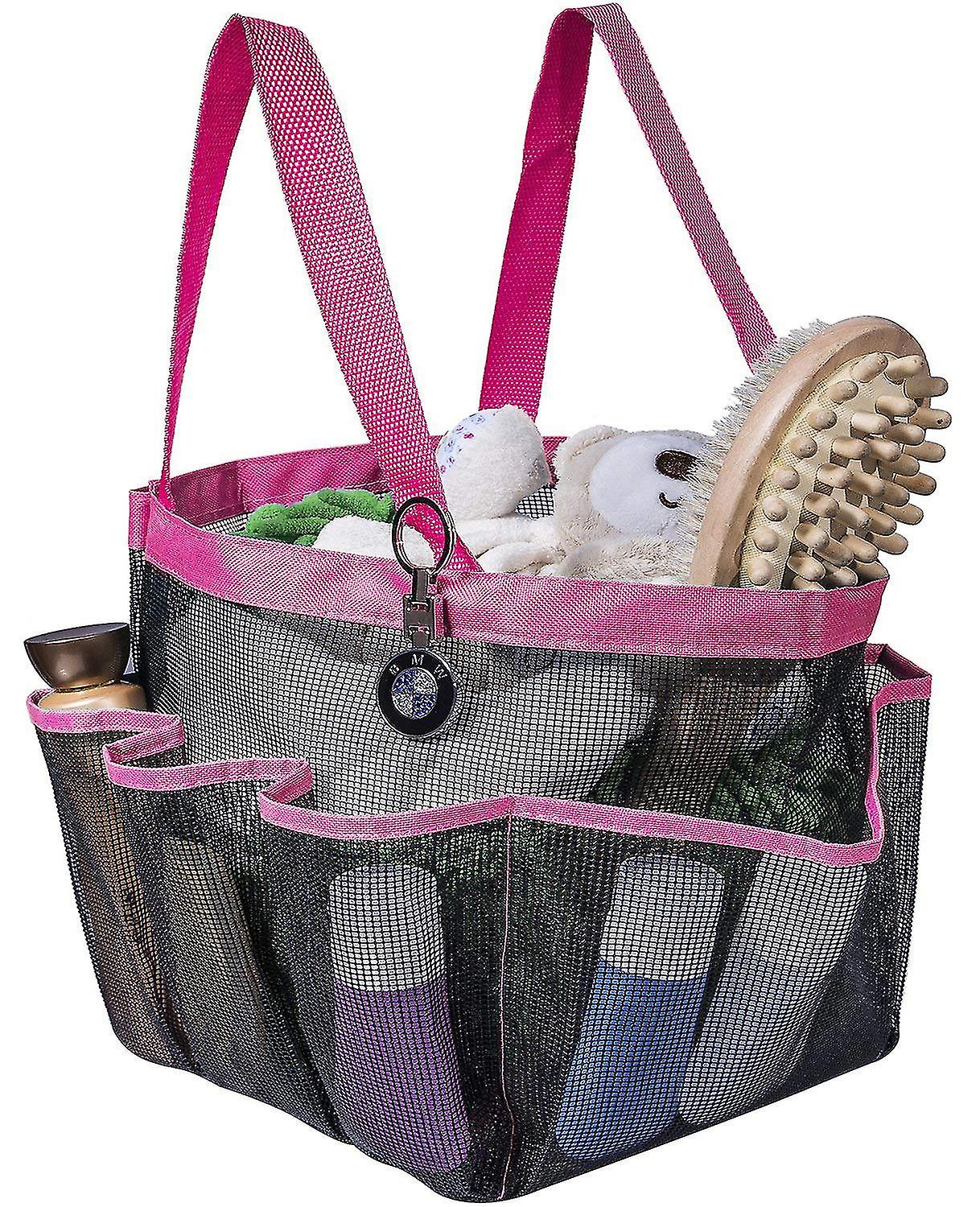 Portable Shower Caddy With 8 Mesh Storage Pockets,quick Dry Shower Tote Bag
