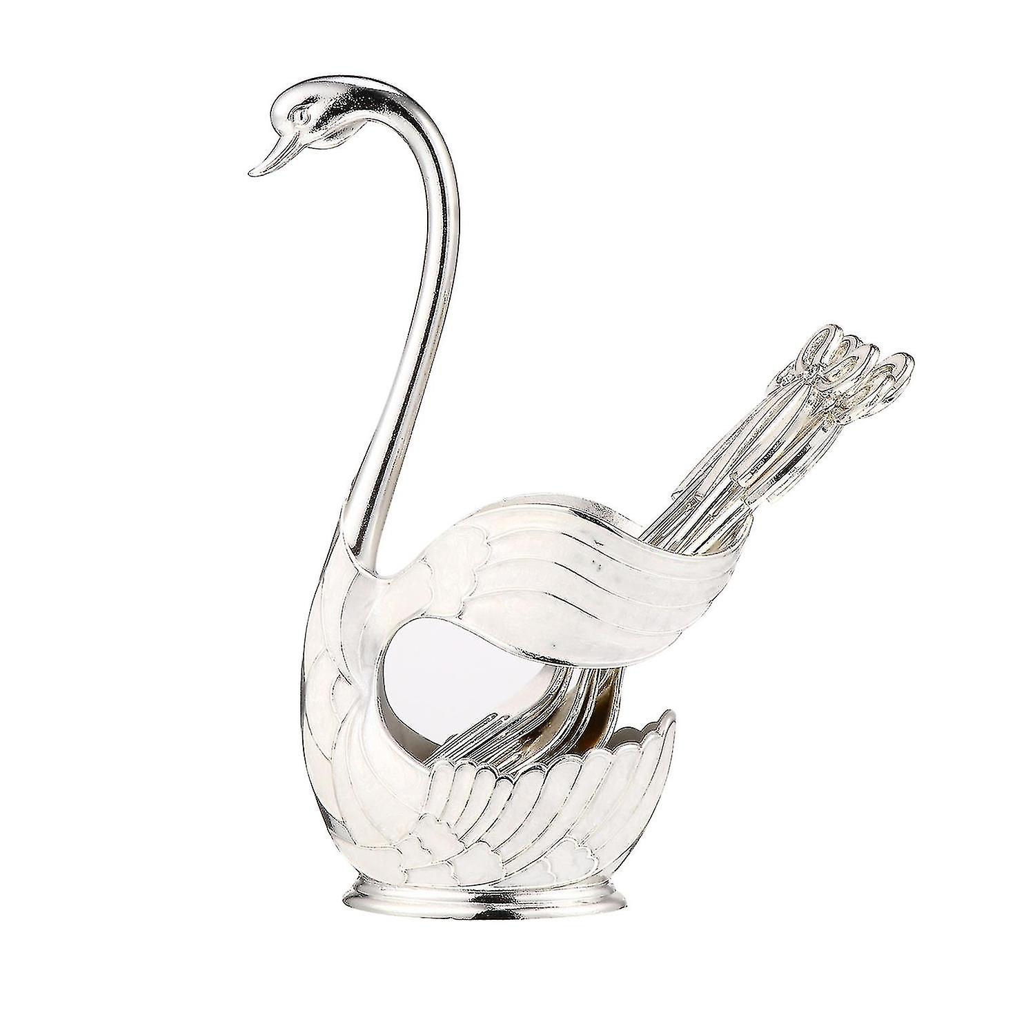 1 Set Swan Design Lovely Cake Snack Fruit Forks Household Food Forks Ornaments