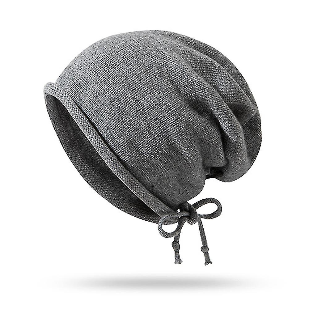 Unisex Slouchy Knit Beanie With Comfortable Curled Edge Hip-hop Hat For Pregnant Women Student Men