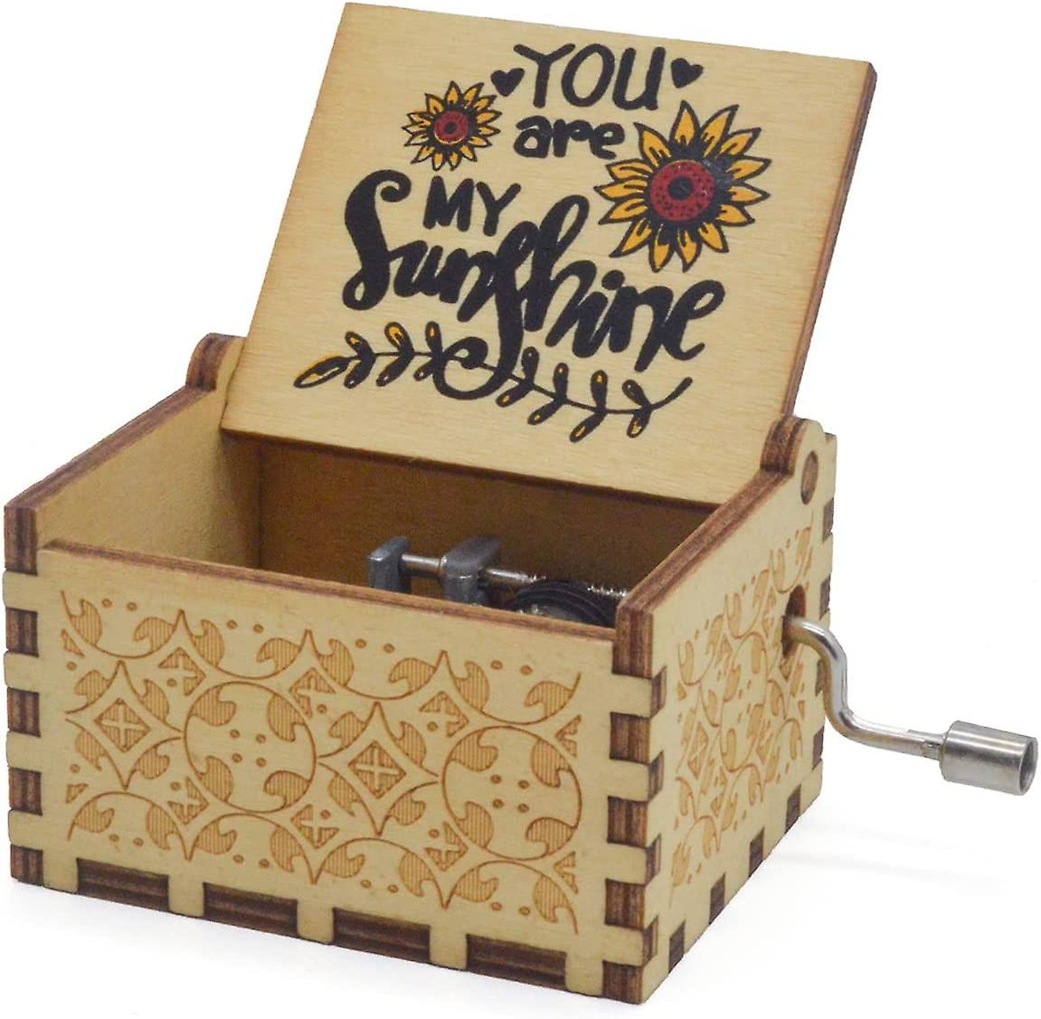 あなたは私のサンシャインオルゴール、彼女/彼のための小さな贈り物、木製のオルゴール、カハミュージカル(あなたは私のサンシャイン02です)