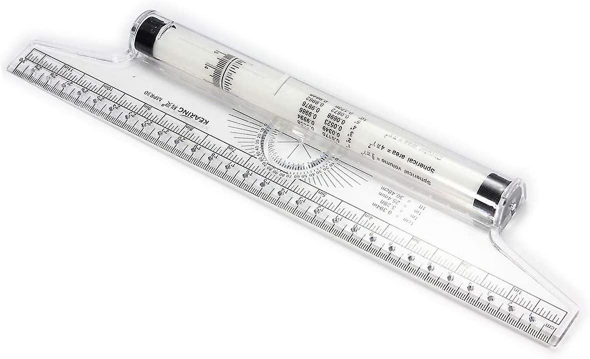 Parallel Drafting Ruler Rolling Ruler with Protractor Plastic Ruler Drafting Tool for Engineer