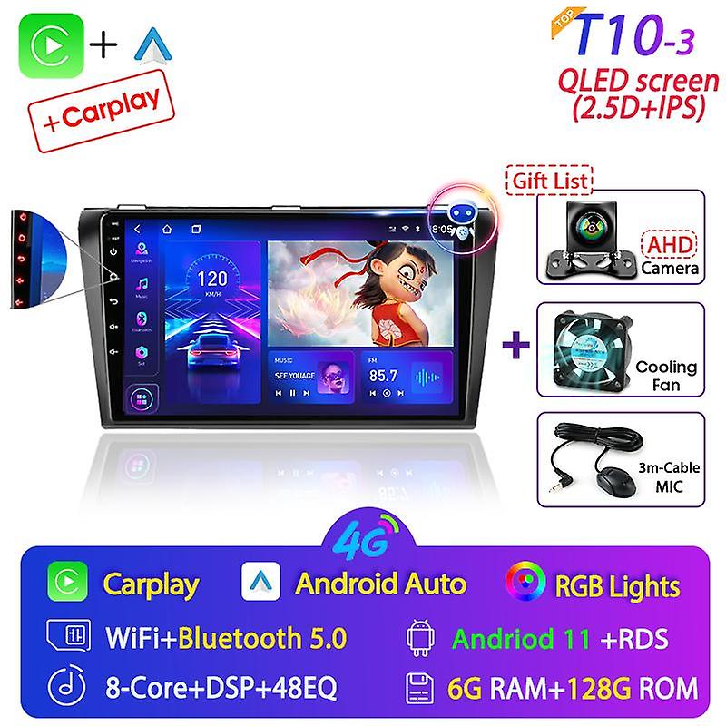Pentru Mazda 3 2004 2005 2006 2007 2008 2009 2din Android 11 Car Radio cu Bose Multimedia Player Carplay Stereo GPS DVD Head Unit