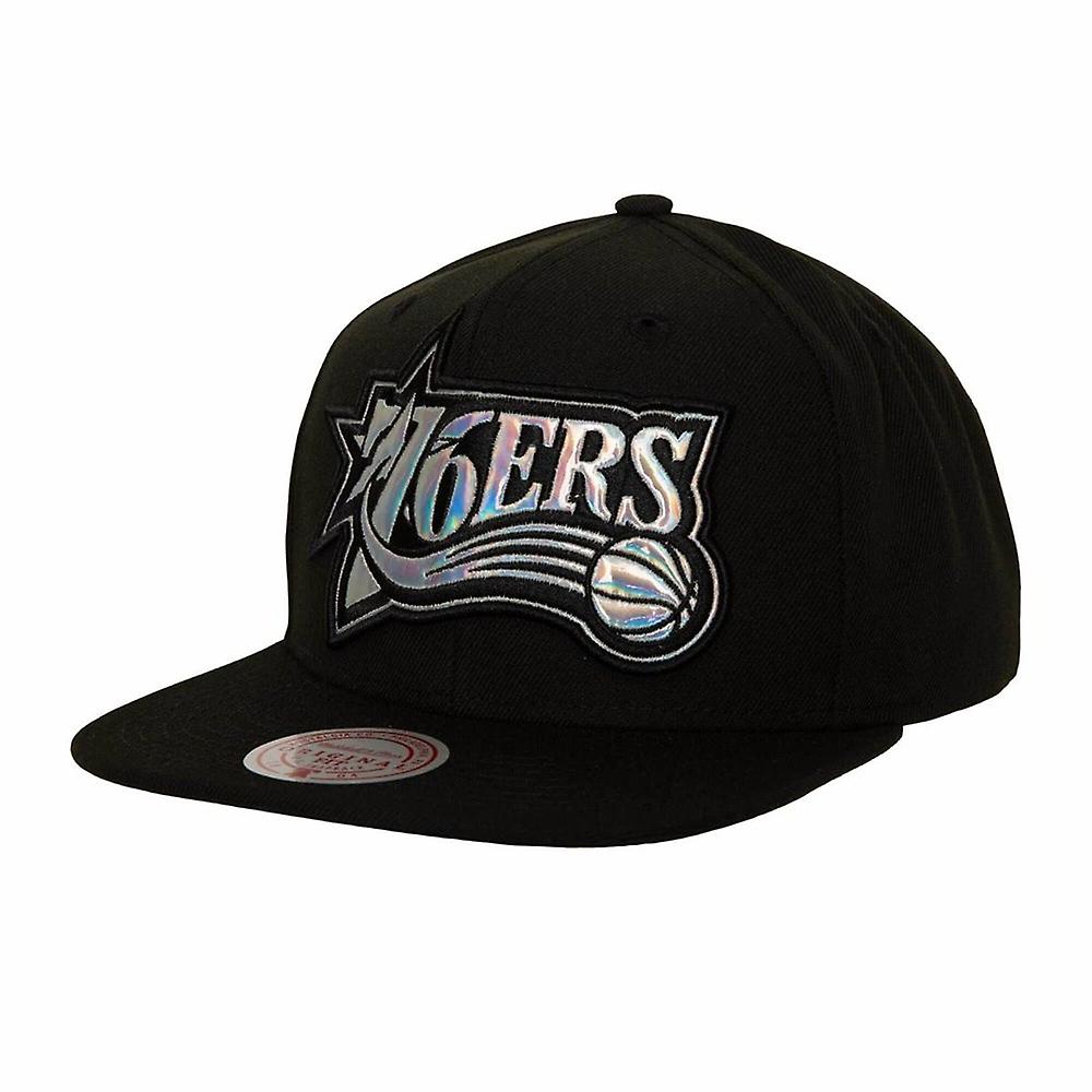Mitchell & Ness Nba Iridescent XL Logo Hwc Philadelphia 76ERS HHSS3185P76YYPPPBLCK summer unisex