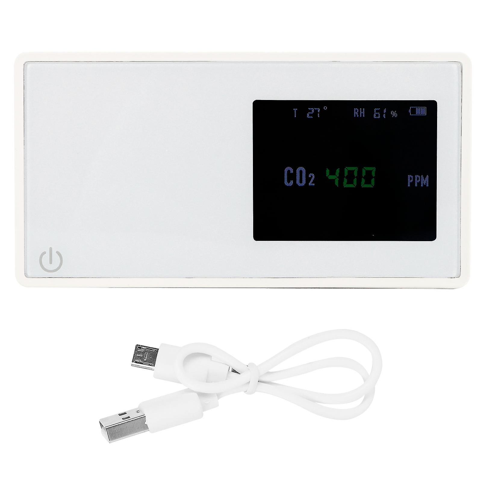 Household Usb Rechargeable Carbon Dioxide Tester Air Quality Detector With Digital Display