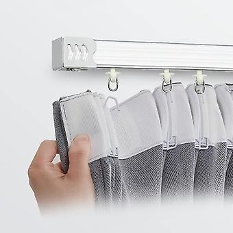 100 Patins à Rideaux Blancs - Crochets Tête Ronde 9mm, Pour Rail Intérieur 6mm - Plastique Durable - Rewagi